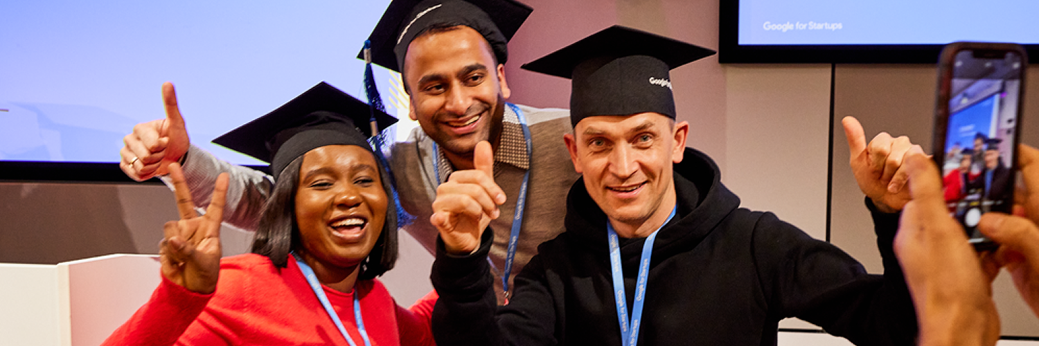 Siddharth Agrwal (ceo) and Szczepan Czyczerski enjoying the Graduation Ceremony of the Google For Startups program